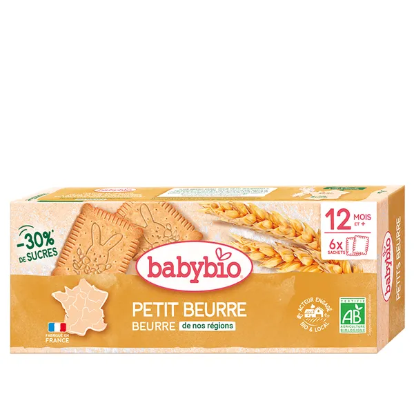 BABYBIO Βιολογικά Μπισκότα Βουτύρου (πτι μπερ) 12+ Μηνών 120 GR