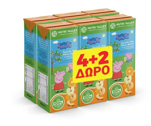 Βερίκοκο Nutri Valley (6x250ml) 5+1 Δώρο