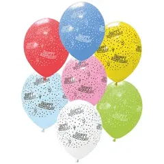 Μπαλόνια Happy Birthday Decorata Συσκ. 6τεμ