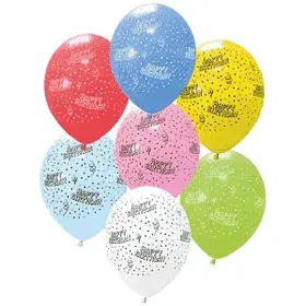 Μπαλόνια Happy Birthday Decorata Συσκ. 6τεμ