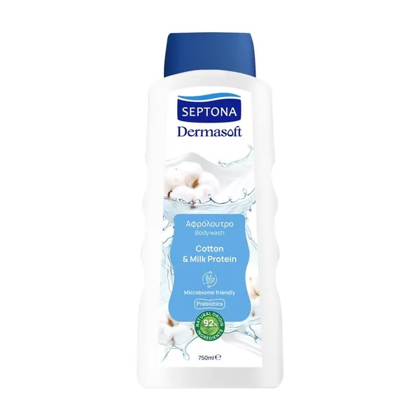 αφρόλουτρο dermasoft cotton & milk 750ml