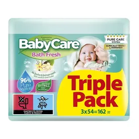 Babycare Bath Fresh Μωρομάντηλα 3x54τεμ.