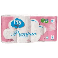 MY SOFT premium χαρτί υγείας 4 φύλλων 8άρι με πούδρα 1,024kg