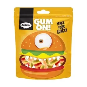 GUM ON Καραμέλες Ζελίνια Gum On Burger 90gr