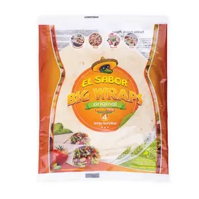 Πίτες tortillas big wraps EL SABOR 25εκ. 245γρ. 4τεμ.