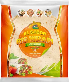 BIG WRAPS ORIGINAL TORTILLAS Happy Time 245g / WRAPS 240g