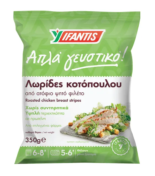 Κατεψυγμένες Λωρίδες από Ψητό Φιλέτο Κοτόπουλο Υφαντής