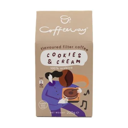 COFFEEWAY Αρωματικός Καφές Φίλτρου Cookies & Cream 200g