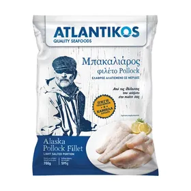 μπακαλιάρος pollock φιλέτο 1κιλ (800γρ)