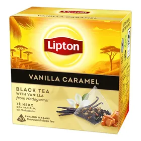 LIPTON μαύρο τσάι βανίλια καραμέλα ή λεμόνι ή φρούτα δάσους πυραμίδα 20τεμ.