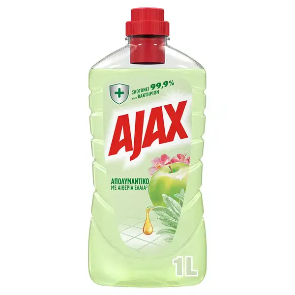 AJAX Απολυμαντικό Πατώματος με Αιθέρια Έλαια Άνθη Μηλιάς 1lt