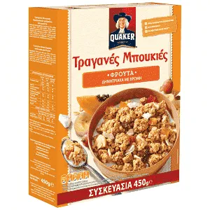 Quaker Τραγάνες Μπουκιές Φρούτα 450gr