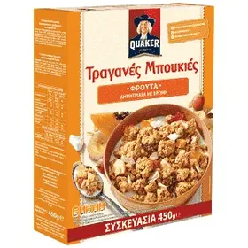 Quaker Τραγάνες Μπουκιές Φρούτα 450gr