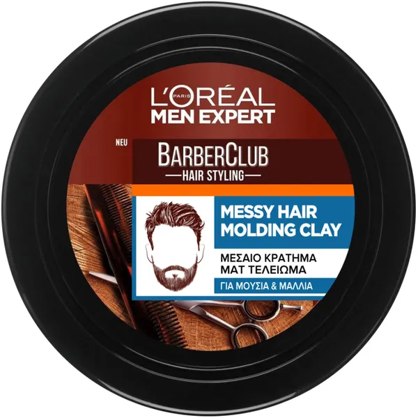 Molding Clay για Μούσια και Μαλλιά με Μεσαίο Κράτημα Barber Club L'Oreal (75ml)
