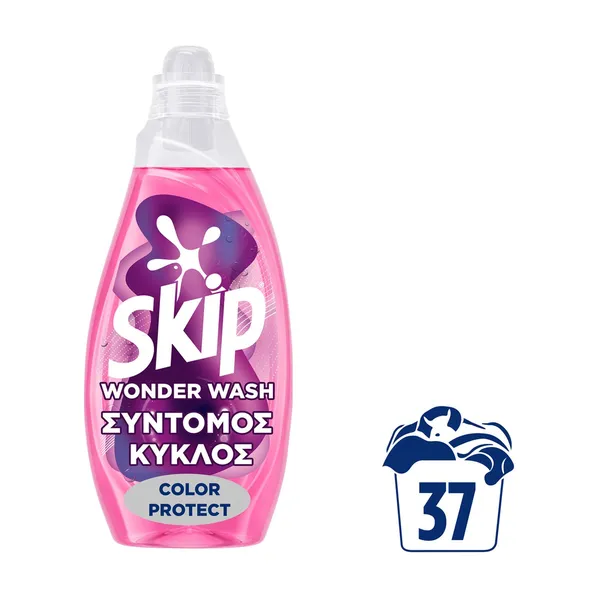 SKIP Wonder Wash Απορρυπαντικό Πλυντηρίου Ρούχων Υγρό Color Protect 37 πλύσεις