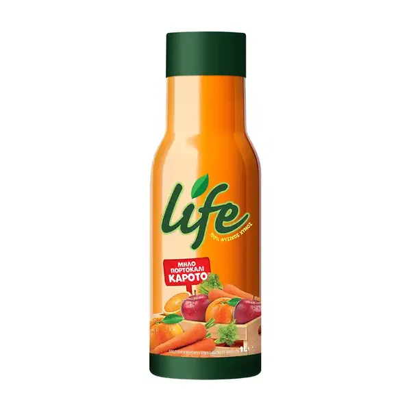 Life Καρότο Πορτοκάλι Μήλο 1Lt