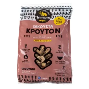 Κρουτόν κρίθινα ολικής άλεσης διπλοφουρνιστά ΤΣΑΤΣΑΚΗΣ