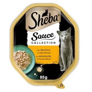 SHEBA Γατοτροφή Sauce Speciale Γαλοπούλα σε Σάλτσα 85g