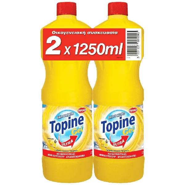 TOPINE ultra gel ενεργό χλώριο λεμόνι 1250ml (2τεμ.)