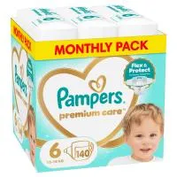 Πάνες Pampers Premium Care Μέγεθος 6 140τεμ