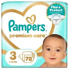 Pampers Premium Care Πάνες Νo3 (6-10kg.) Jumbo Pack 78τεμ.