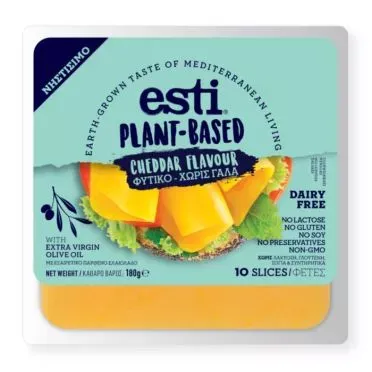 ESTI PLANT-BASED ΦΥΤΙΚΟ CHEDDAR FLAVOUR ΣΕ ΦΕΤΕΣ 180g
