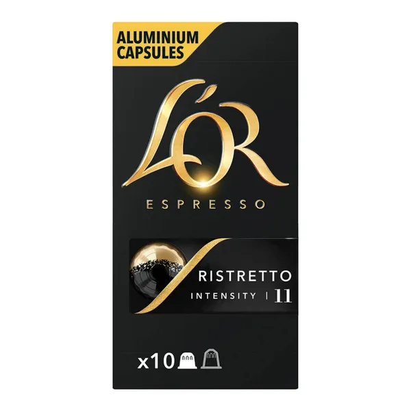 ESPRESSO RISTRETTO Int. 11 COLOMBIA Int. 8 NOISETTE Hazelnut Aluminium Capsules