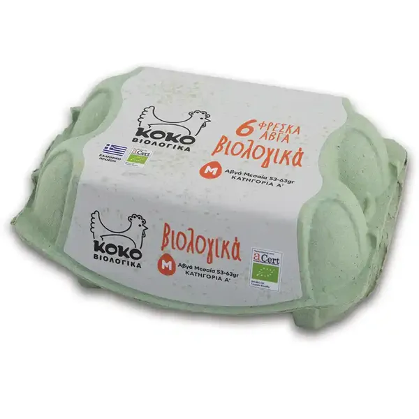 Κοκο Αυγά Βιολογικά Medium 6x63g