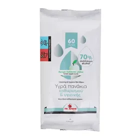 MrGrand Πανάκια Γενικής Χρήσης 70% Οινόπνευμα 60τεμ.
