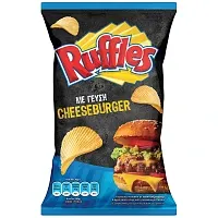 Ruffles Πατατάκια Με Γεύση Cheeseburger 120gr