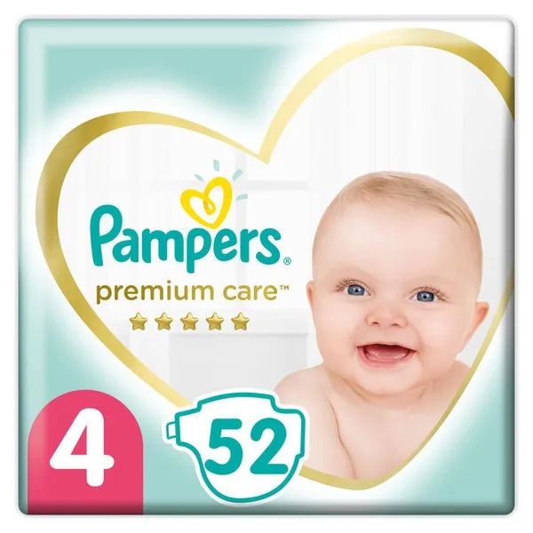 PAMPERS Premium Care Παιδικές Πάνες No4 (9-14kg) 52τεμ.
