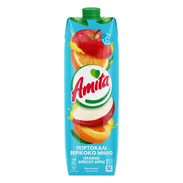 φρουτοποτό πορτοκάλι, μήλο & βερίκοκο