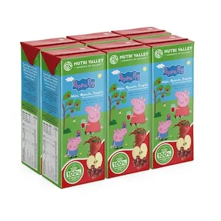 NUTRI VALLEY Φυσικός Χυμός Φράουλα Μήλο Σταφύλι 6x250ml