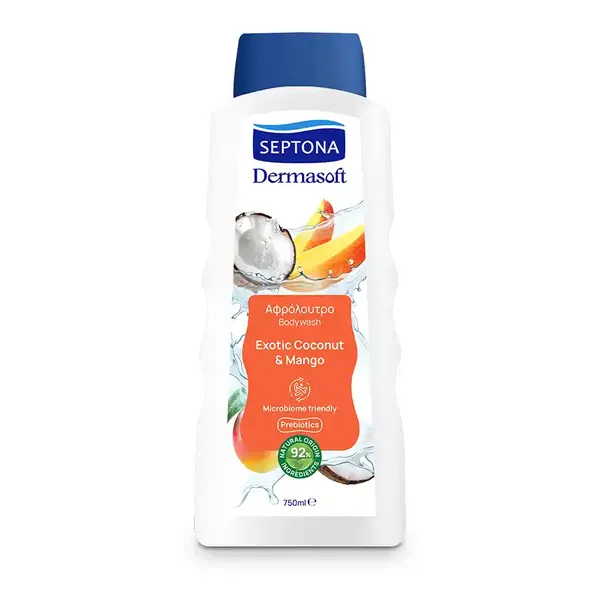 Septona Dermasoft Αφρόλουτρο Coconut & Mango 750ml