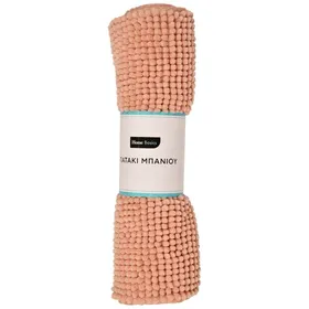 πατάκι μπάνιου σενίλ ροδακινί