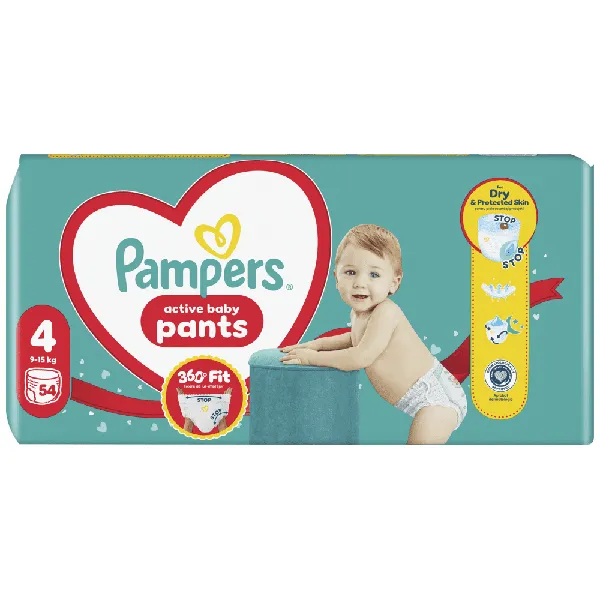PAMPERS active baby παιδικές πάνες • Νο3 54τεμ / Νο4 46τεμ / Νο5 38τεμ / Νο6 32τεμ