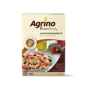 AGRINO ΡΥΖΙ ΚΑΣΤΑΝΟ PARBOILED 10' ΛΕΠΤΟ ΣΑΚΟΥΛΑΚΙ 500γρ