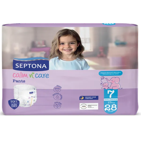 calm n' care Baby diapers pants No7 28τεμ.