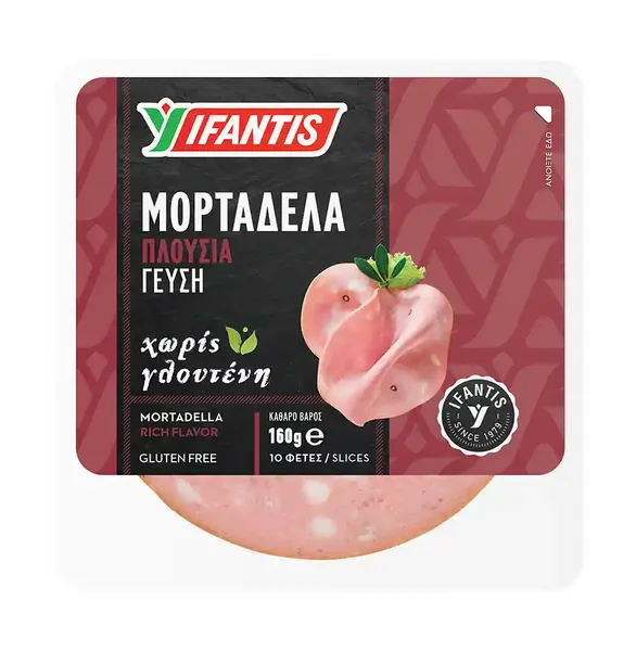 Ifantis Μορταδέλα Βραστή Σε Φέτες Χωρίς Γλουτένη 160γρ.