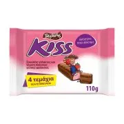 ΠΑΥΛΙΔΗΣ Kiss Σοκολάτα Γάλακτος με γέμιση γεύσης Φράουλας 4x27,5g