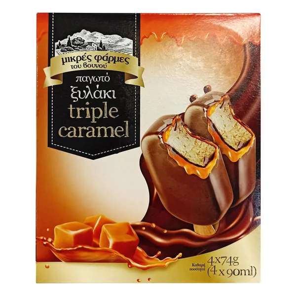 παγωτό ξυλάκι double caramel 4τεμ.