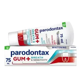 Parodontax Gum +Breath & Sensitivity Whitening, Οδοντόκρεμα για Υγιή Ούλα, Δροσερή Αναπνοή & Λεύκανση, 75ml