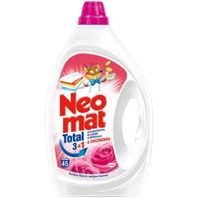 ΝΕΟΜΑΤ Total Υγρό Απορρυπαντικό Ρούχων Άγριο Τριαντάφυλλο 45μεζ.