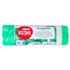 HOME KITCHEN Σακούλες Απορριμμάτων με Χερούλια 35lt 20 Τεμάχια