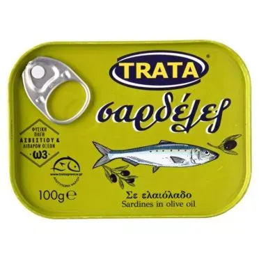 TRATA ΣΑΡΔΕΛΕΣ ΣΕ ΛΑΔΙ ΕΛΙΑΣ 100γρ