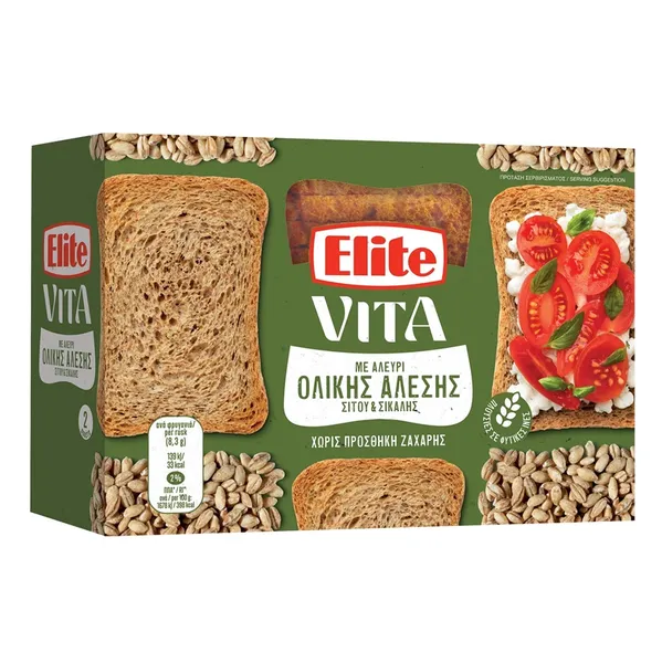 vita φρυγανιές ολικής άλεσης 360γρ.