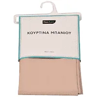 Home Basics Κουρτίνα Μπάνιου Πλαστική Ροδακινί 180cm