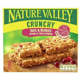 Crunchy Μπάρες Δημητριακών Oats & Berries 5 x 42 gr