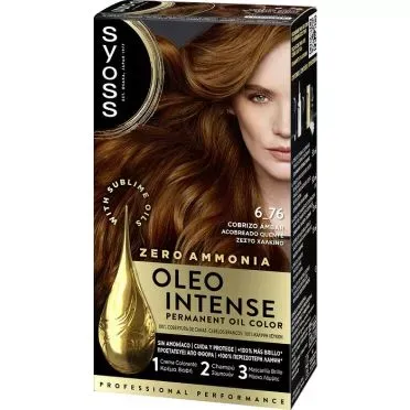 Syoss Oleo Intense Μόνιμη Κρέμα Βαφή Μαλλιών 6-76 Ζεστό Χάλκινο