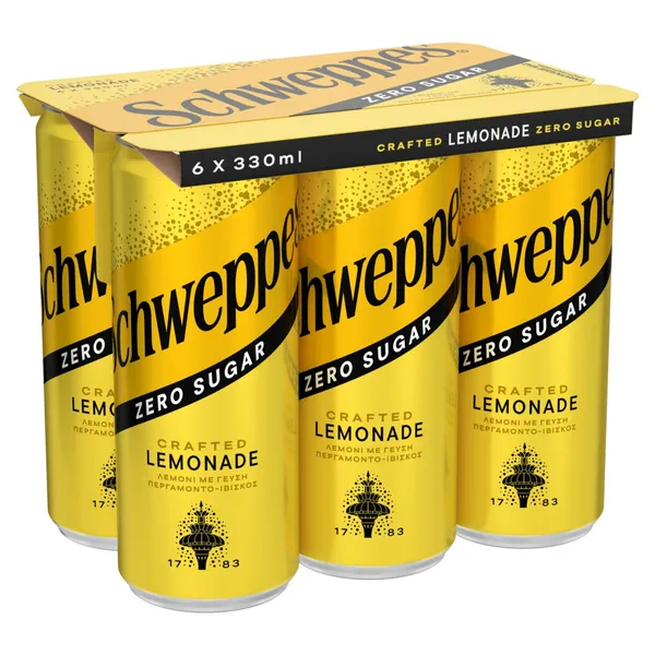 Schweppes Αναψυκτικό Λεμονάδα 6 x 330ml